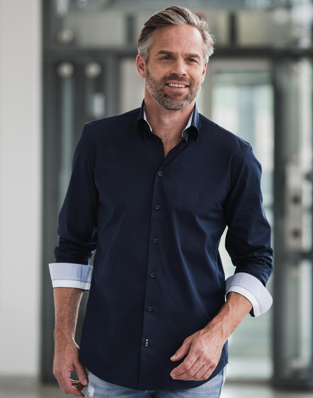 Chemise à manches longues Tailored Contrast Ultimate Stretch Homme