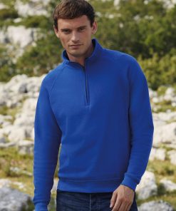 Sweat col classique zippé