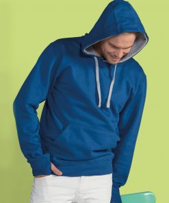 Sweat à capuche contrasté Homme