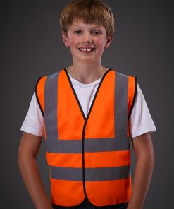 Gilet de sécurité à haute visibilité 2 bandes pour enfants