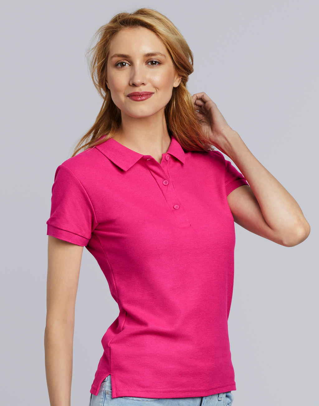 Polo en coton piqué double Femme de qualité supérieure