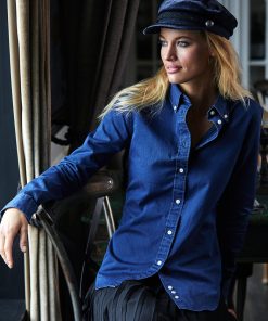 Chemise décontractée en sergé Femme