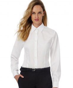 Chemise manches longues en popeline LSL Femme chic