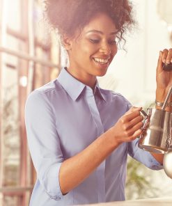 Chemise en popeline à manches 3/4