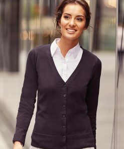 Cardigan en tricot à col en V Femme