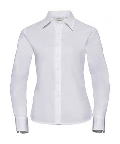 Chemise classique manches longues en sergé Femme