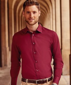 Chemise ajustée extensible manches longues