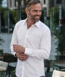 Chemise manches longues Herringbone Homme