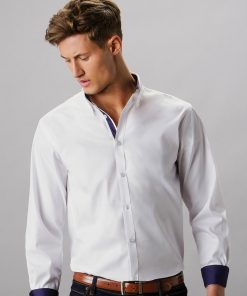 Chemise Oxford coupe ajustée de qualité supérieure contrastée