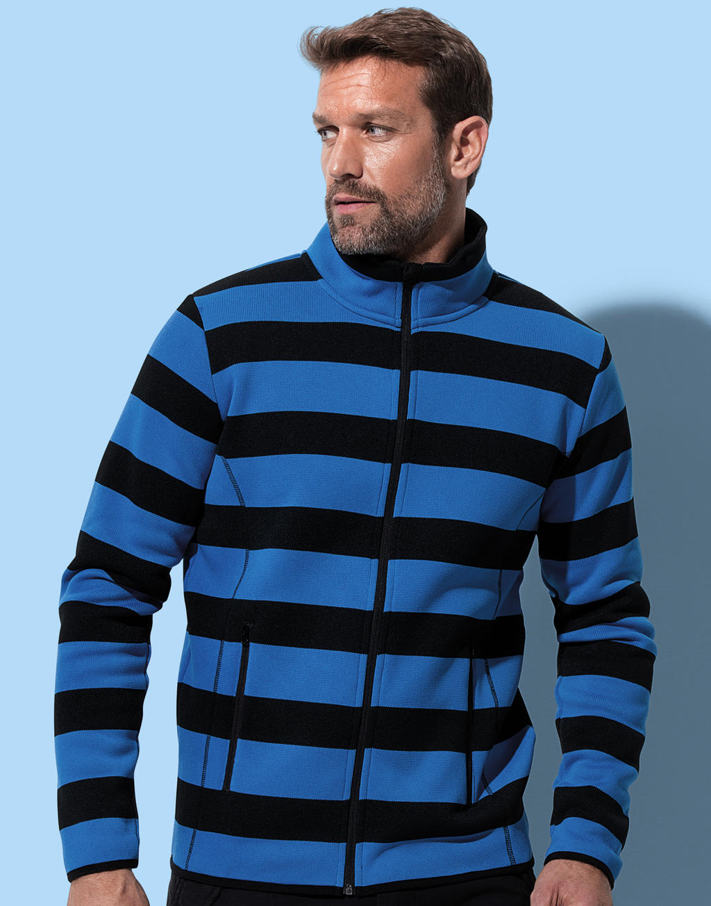 Veste polaire rayée