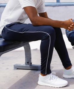 Pantalon de survêtement passepoilé coupe slim