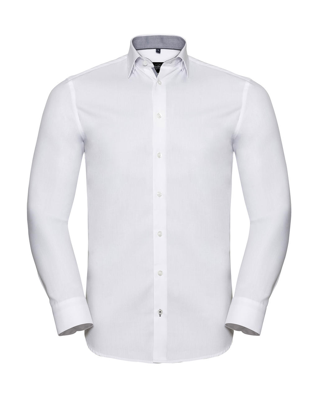 Chemise ajustée à chevrons contrastés à manches longues – Image 4