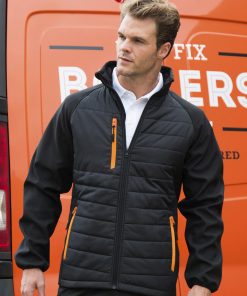 Softshell rembourré noir Compass – Image 3