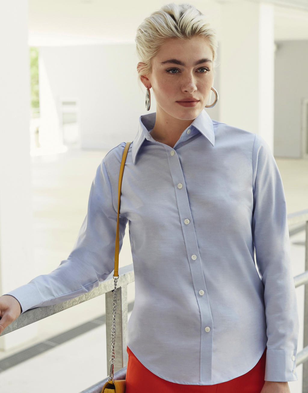 Chemise manches longues Oxford Femme – Image 3