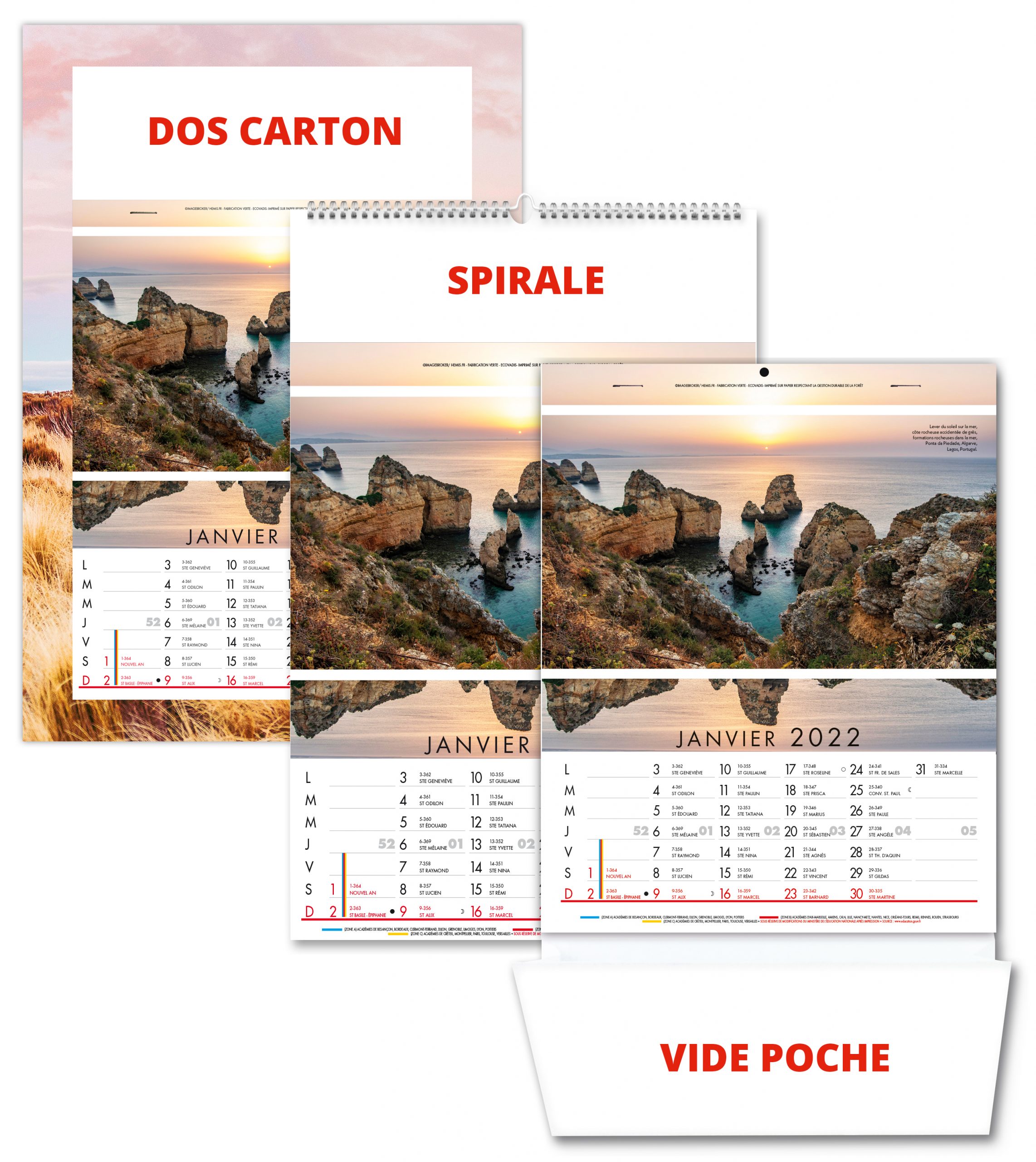 Calendrier Saint Hubert 2023 Bloc Illustré 12 Feuillets Hubert 2022 - Calendrier 2021 - Sérigraphie &  Impression Apo Pub
