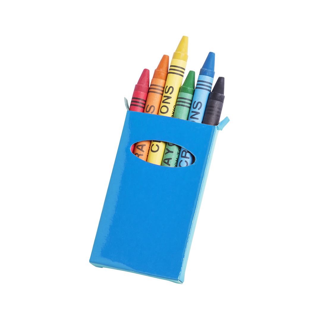 Crayons de couleur boîte de 6 crayons courts